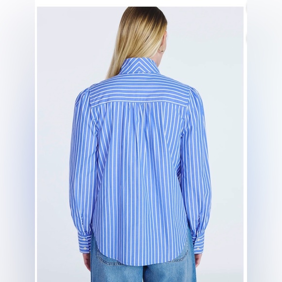 Free Assembly Cotton Tie Neck Blouse with Long Puff Sleeves - Picture 4 of 13